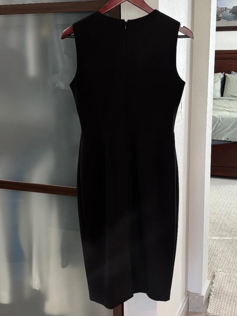 Calvin Klein Zip Front Sleeveless Sheath Dress - Black Size 6 - Picture 5 of 11